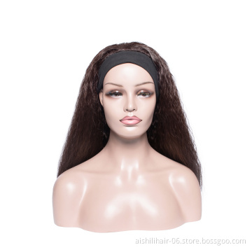Aishili wholesale cheap headband synthetic long curly headband wigs for black women